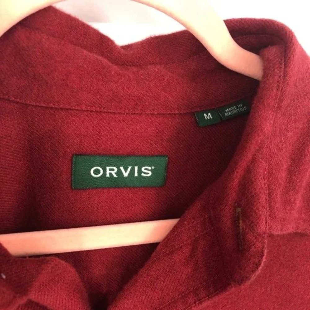 SOLD! Orvis Men's Outdoor Perfect Flannel Long Sleeve Button Down Medium - Picture 4 of 9